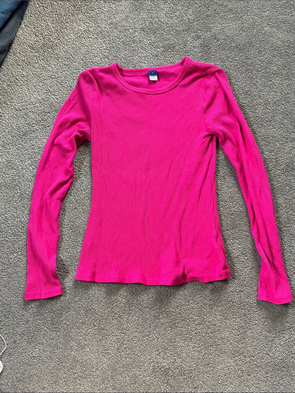 Old Navy Hot Pink Ribbed Long Sleeve Top